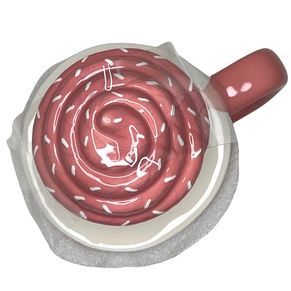 ❌SOLD❌ Rae Dunn HAPPY BIRTHDAY LL Coffee Tea Mug Cupcake Topper Lid Pink - Picture 4 of 17